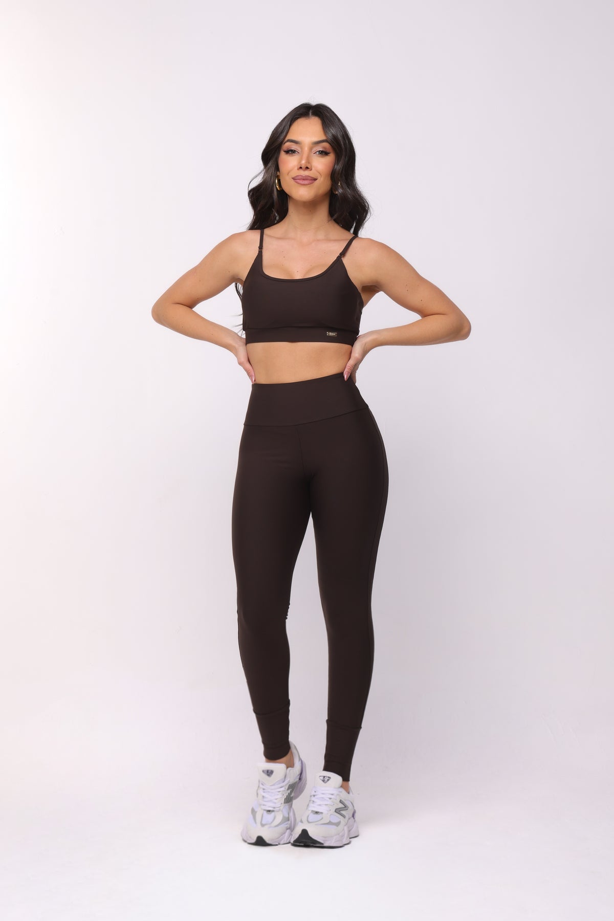 SET LEGGINGS ESSENTIAL MARRONE