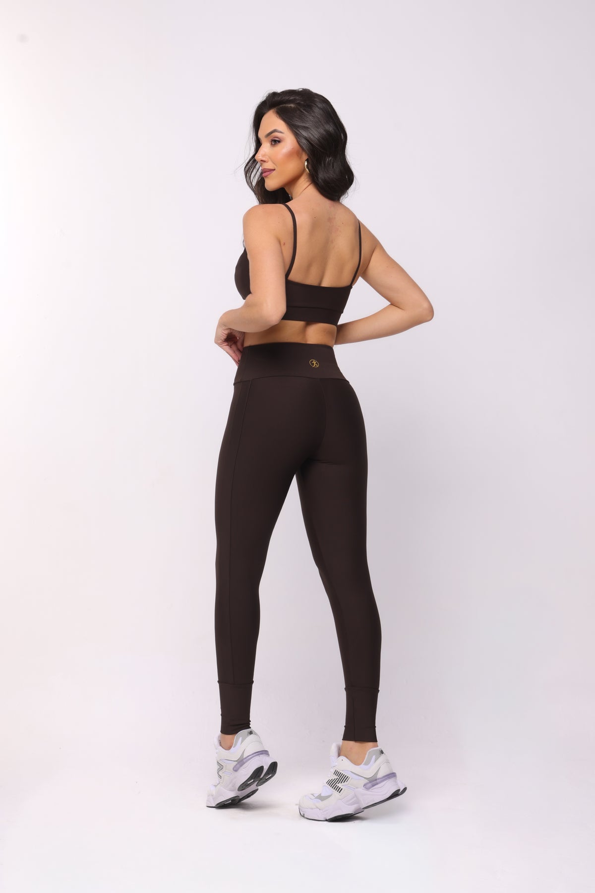 SET LEGGINGS ESSENTIAL MARRONE