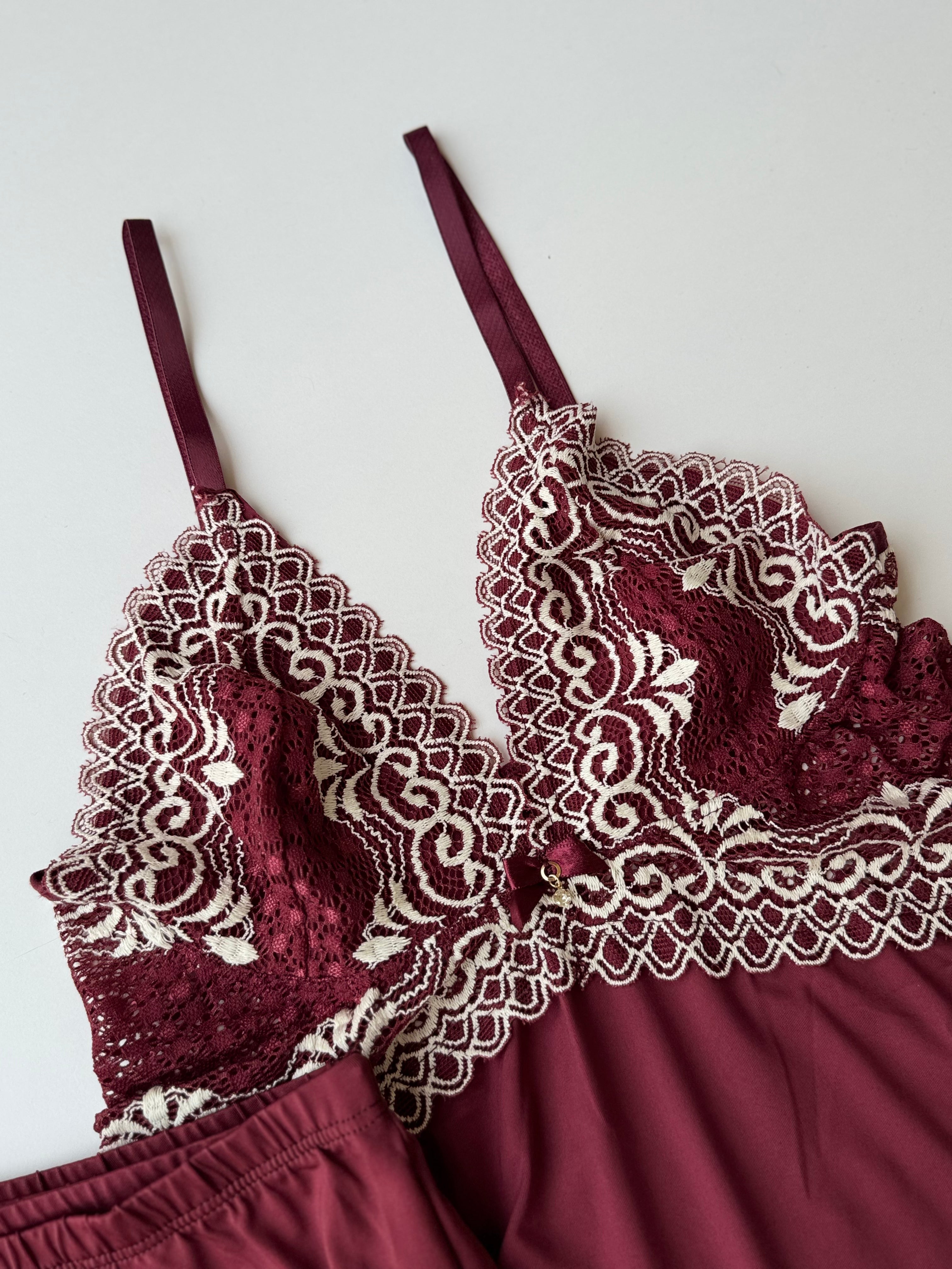 PIGIAMA HELOISE BORDEAUX