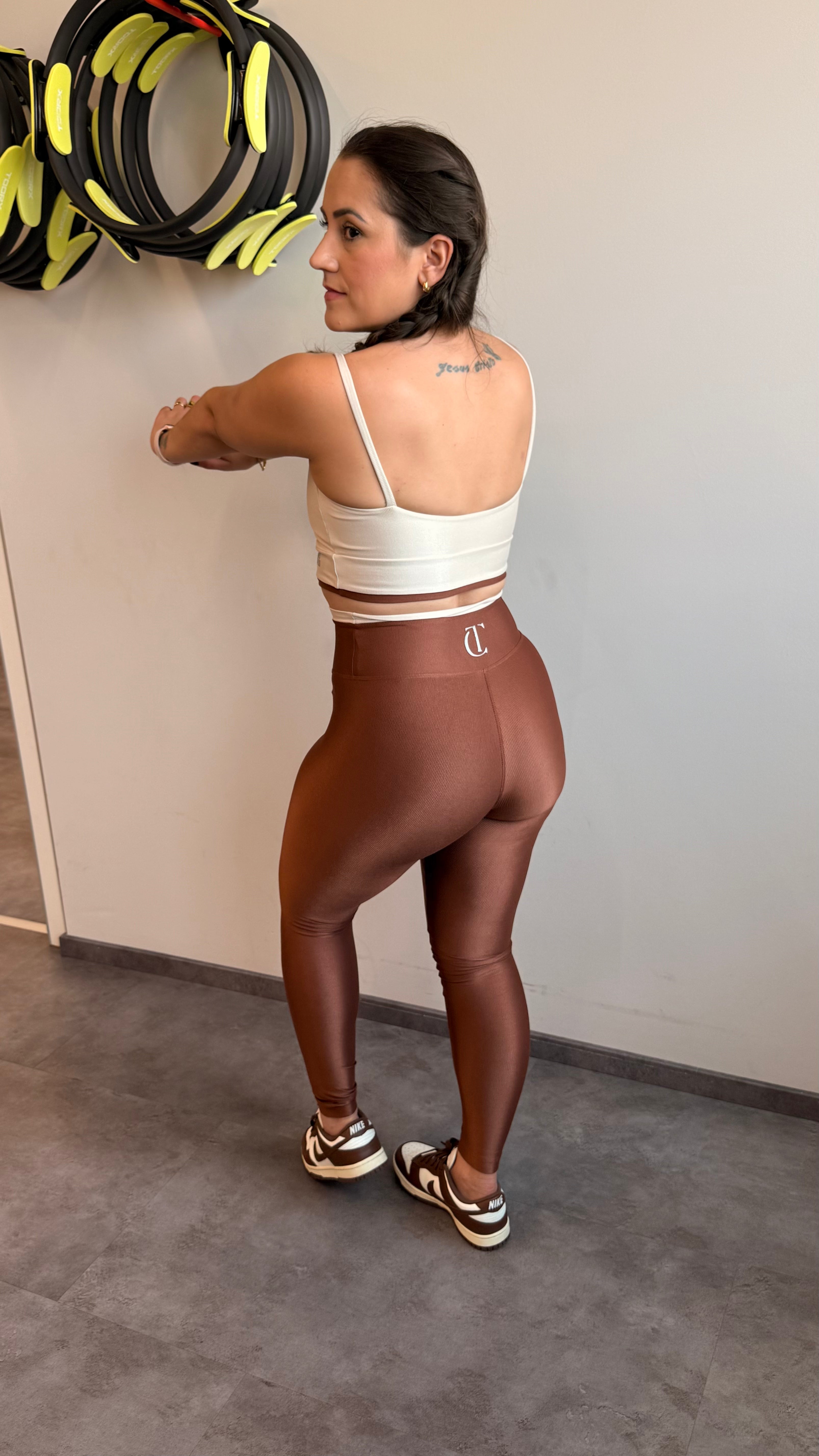 SET LEGGINGS LUMIERI MARRONE