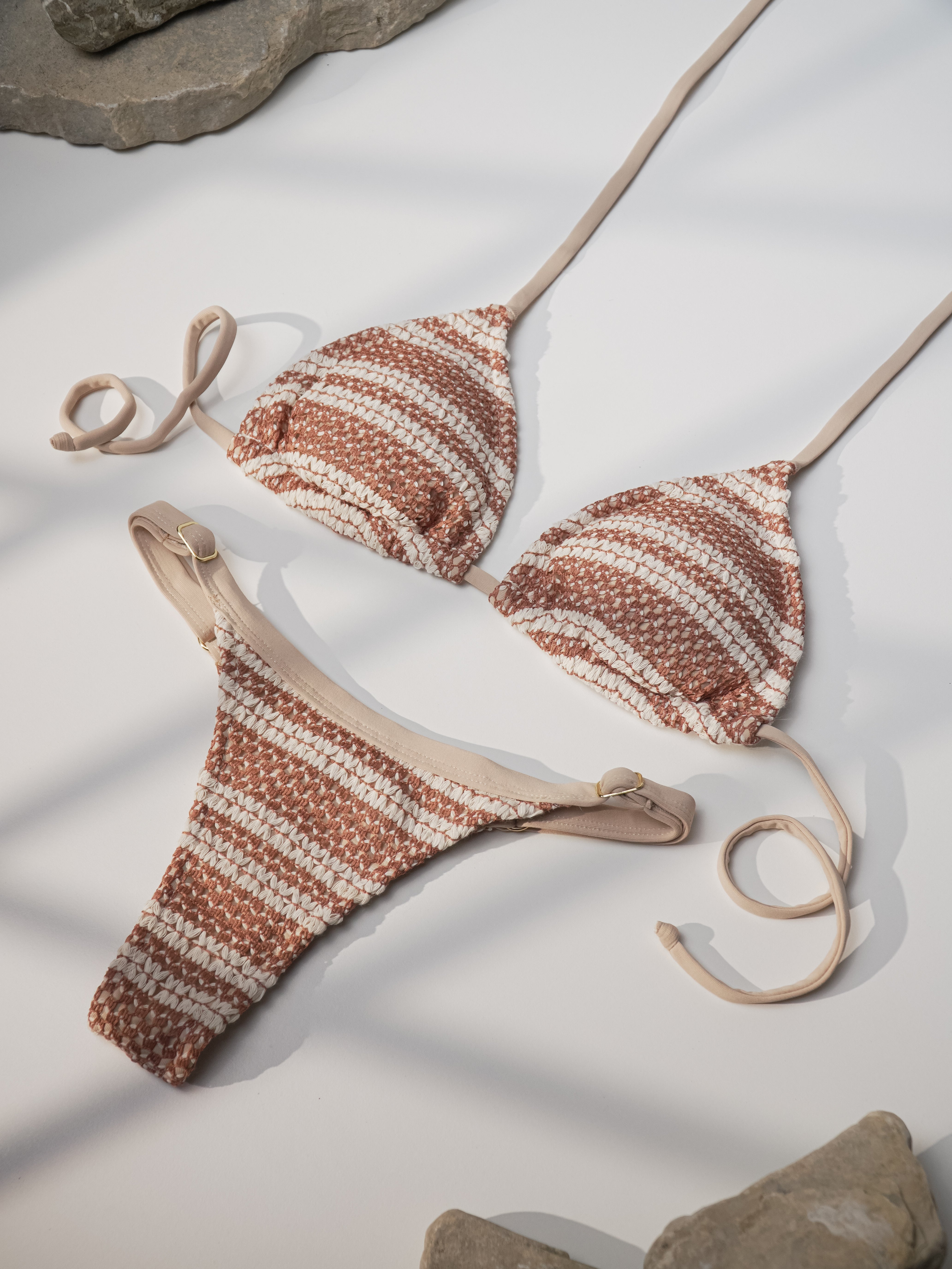 BIKINI JESSICA MARRONE E BEIGE