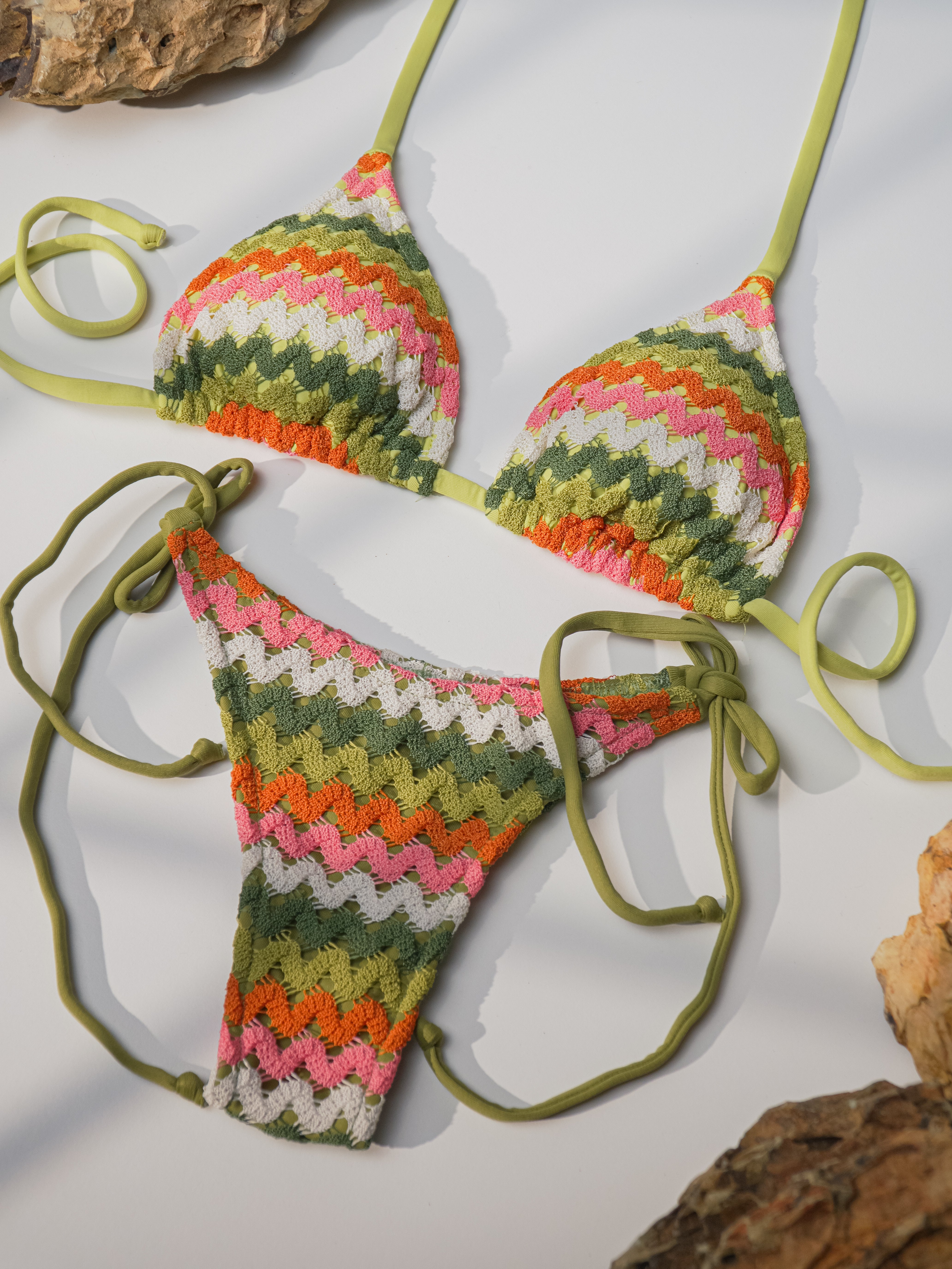 BIKINI TULUM VERDE-ROSA-ARANCIONE