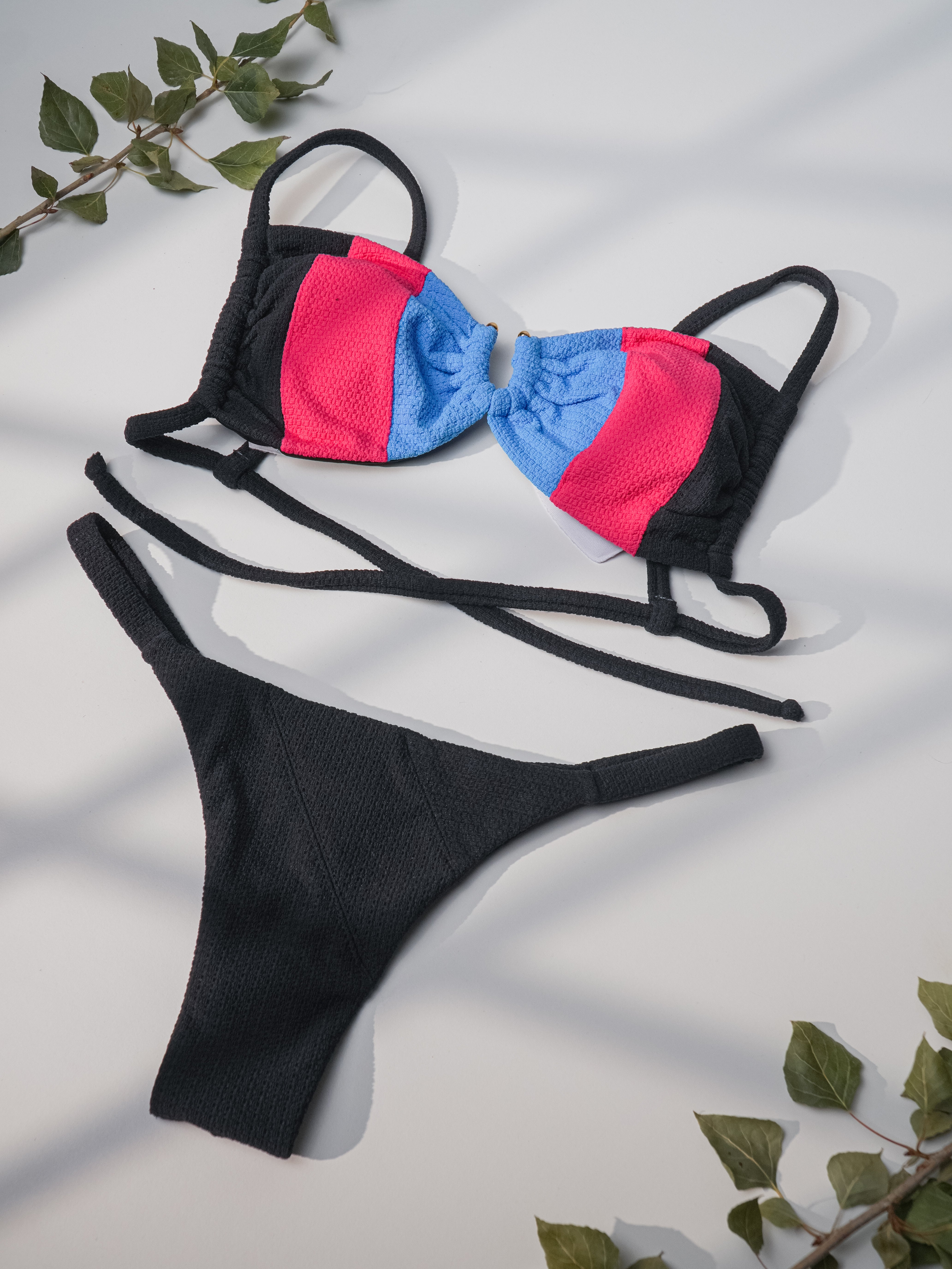 BIKINI ANDRA NERO-ROSA-BLU