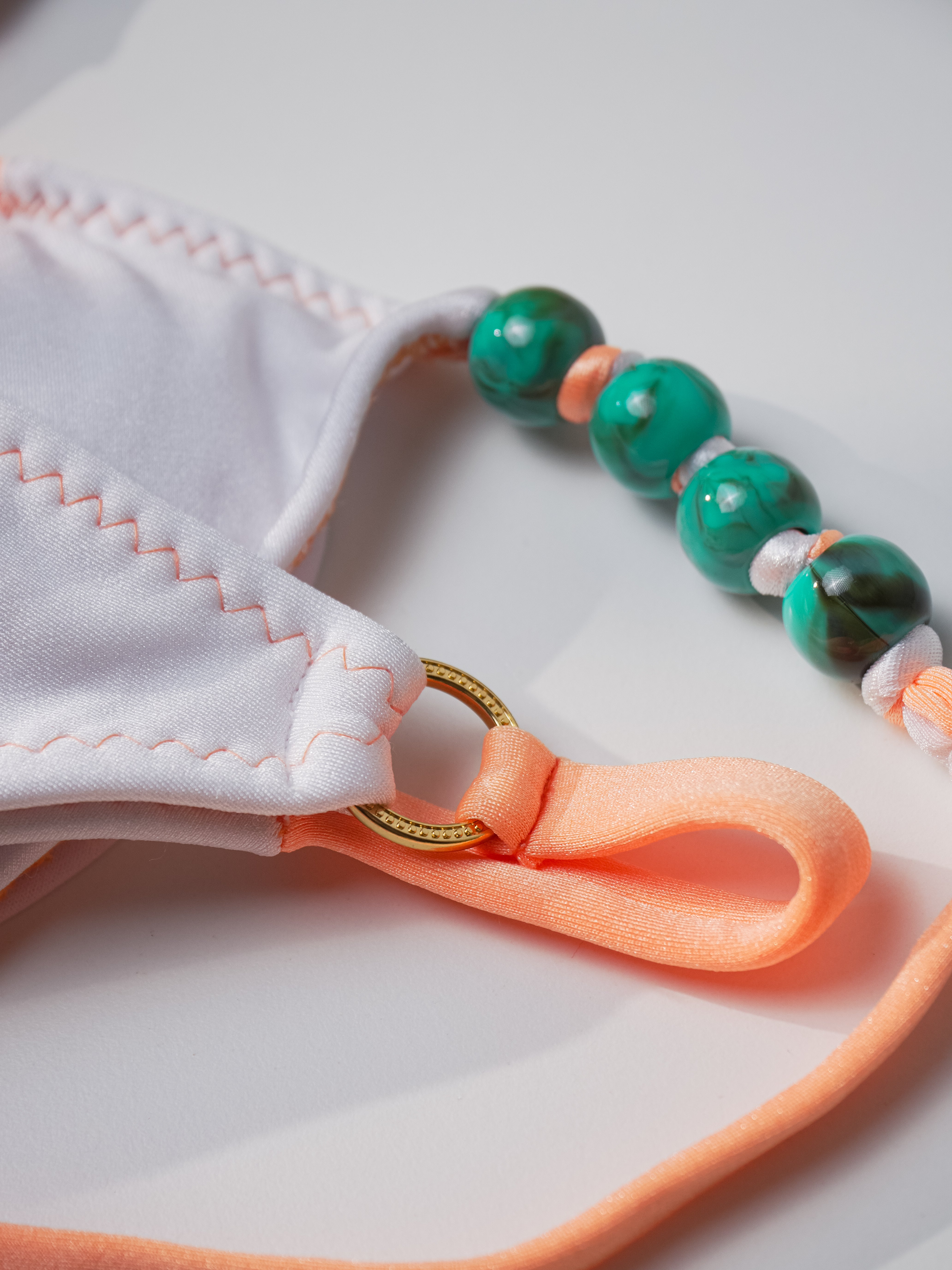 BIKINI BALI BIANCO-ARANCIONE