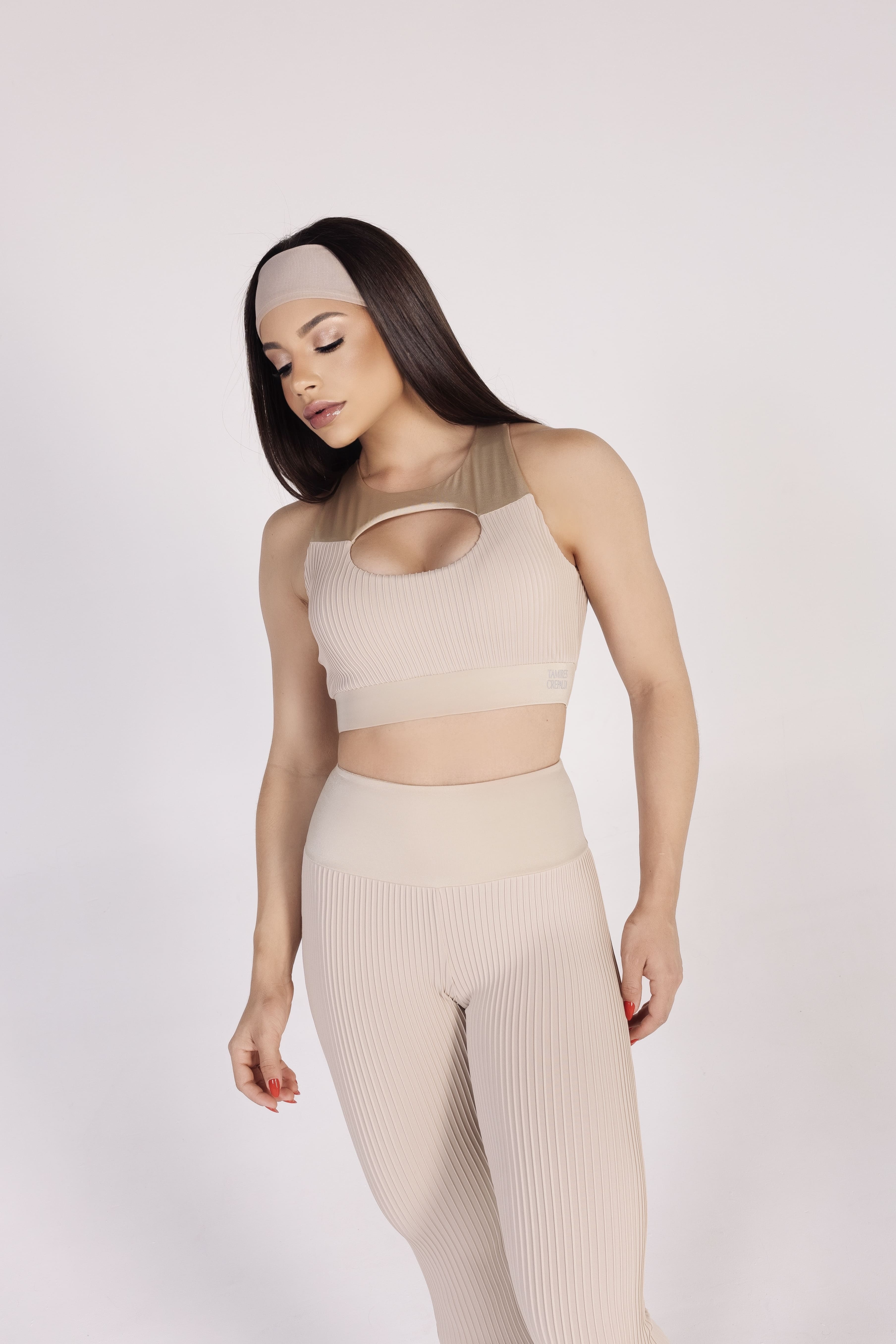 SET LEGGINS FOCUS BEIGE