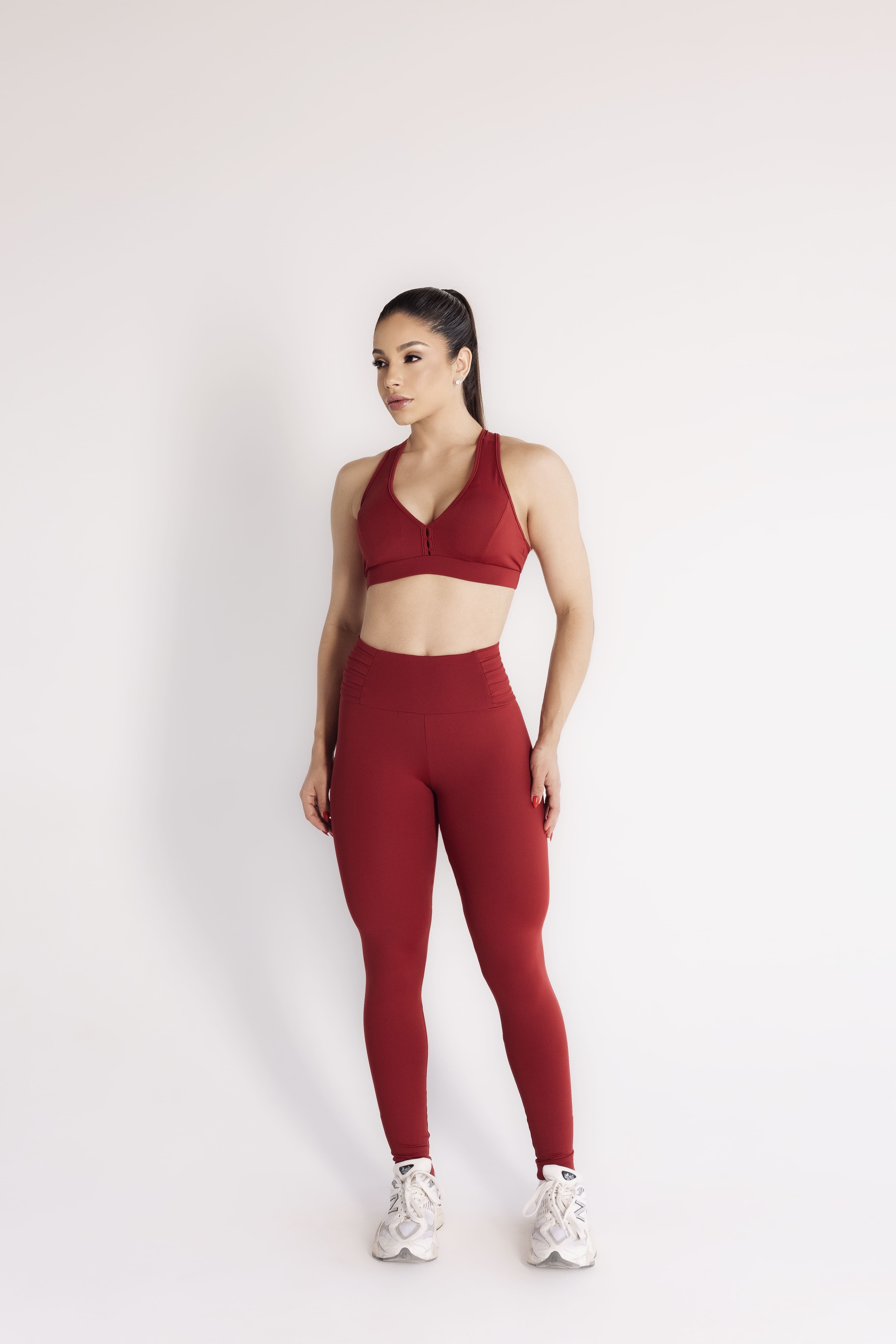 SET LEGGINS POWER ROSSO