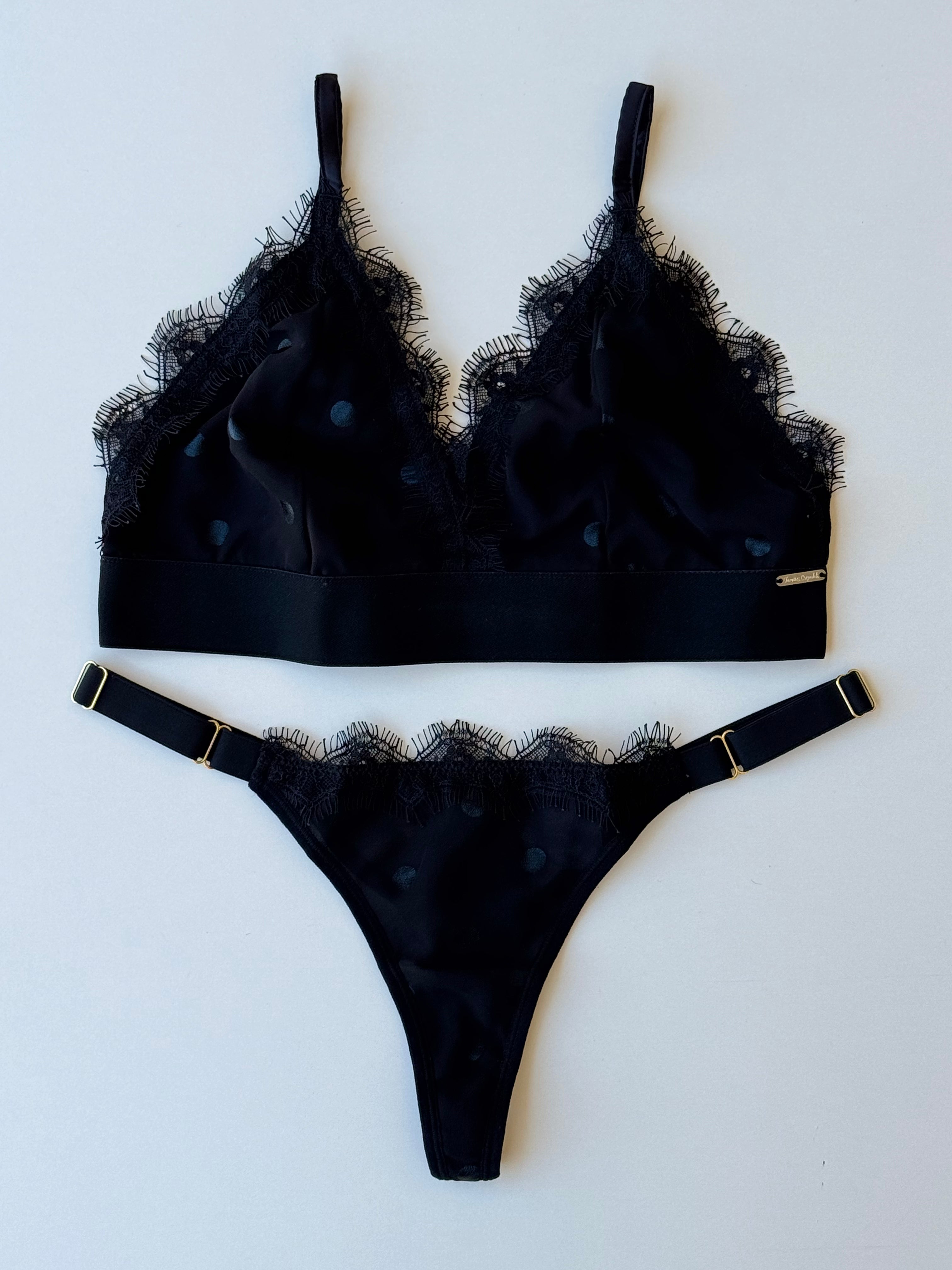LINGERIE ANNA NERO - 2 PEZZI