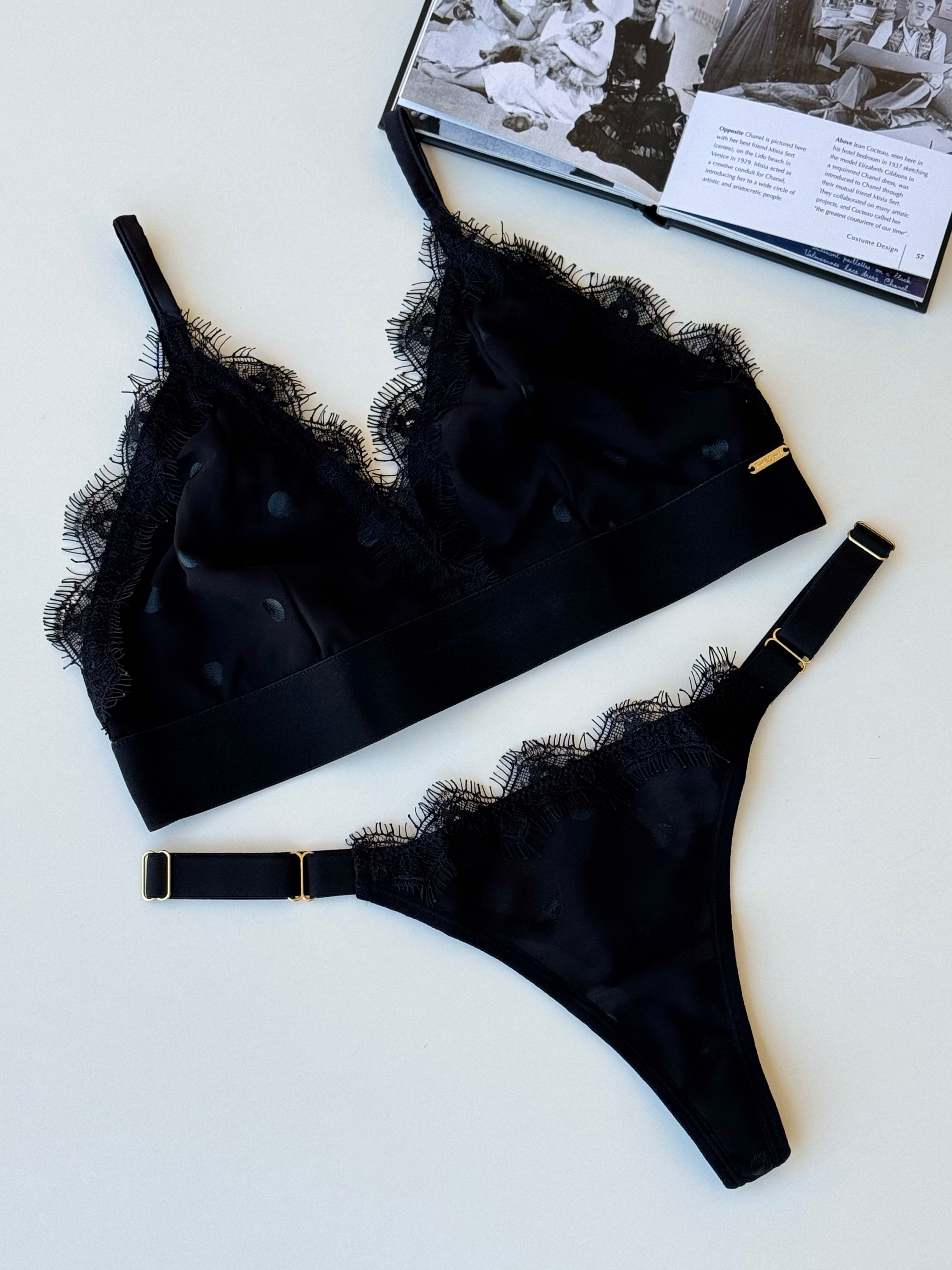 LINGERIE ANNA NERO - 2 PEZZI