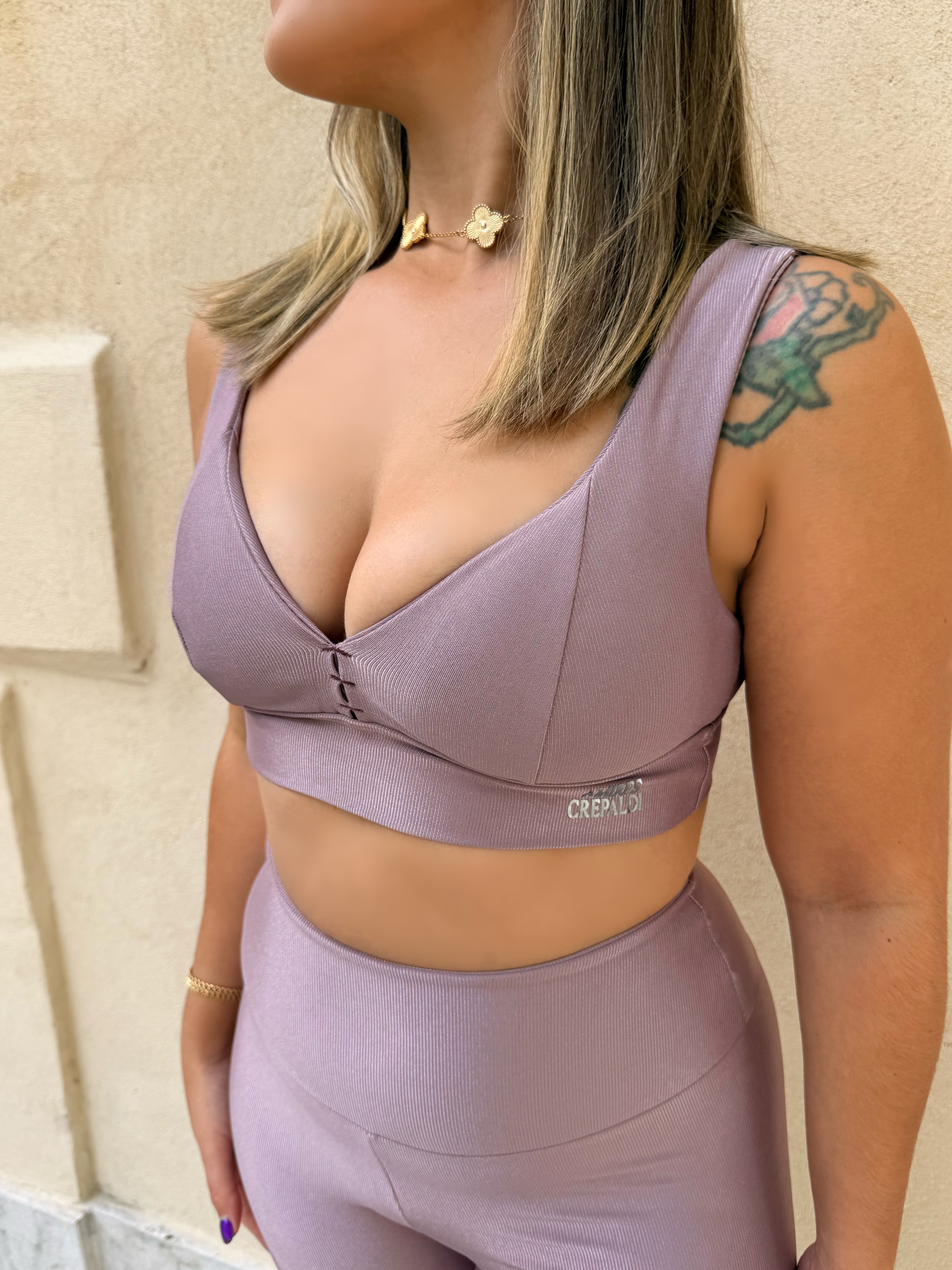SET LEGGINGS ELEVEN BASIC LILLA