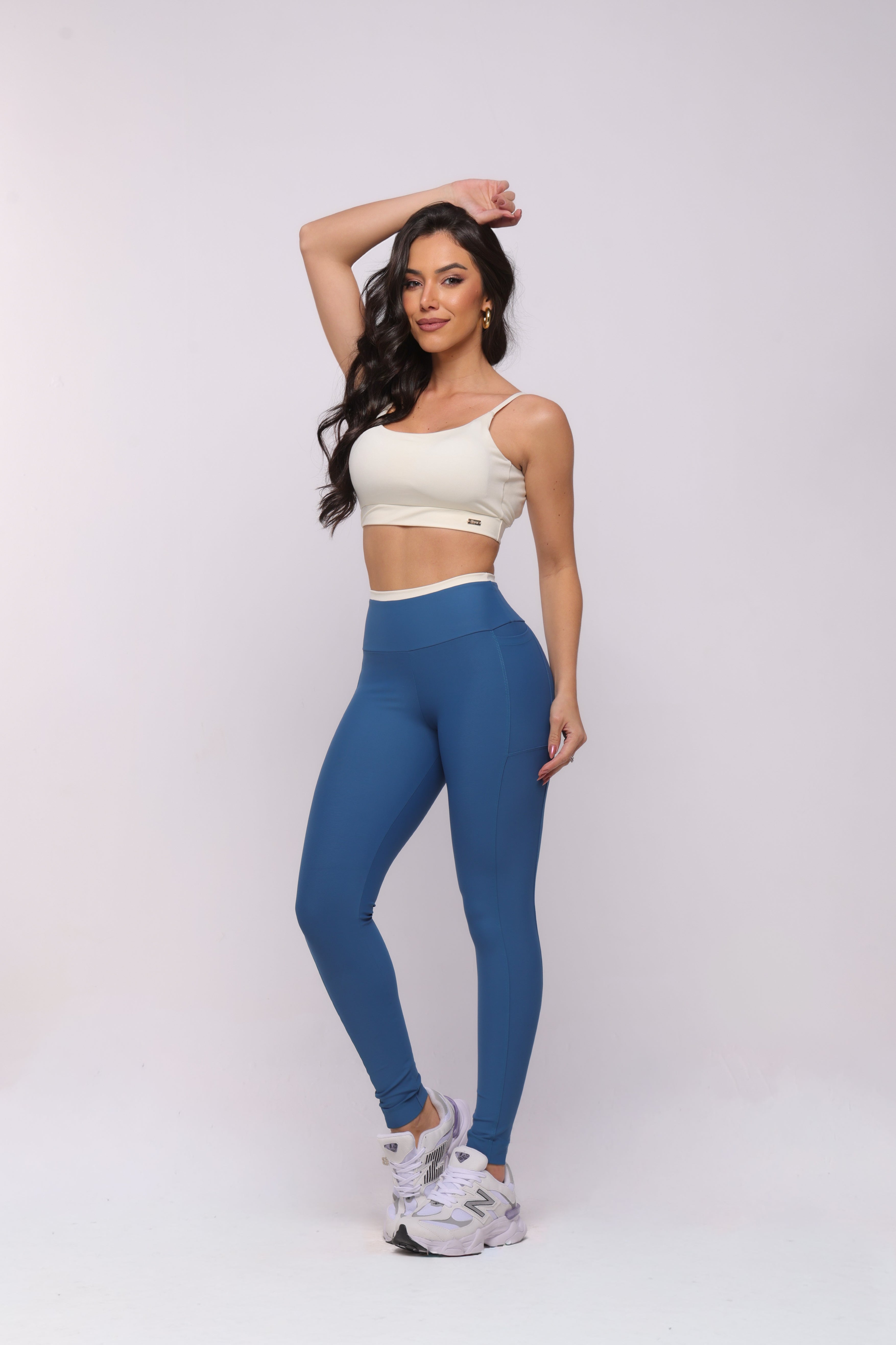 SET LEGGINGS ACTIVE BLU