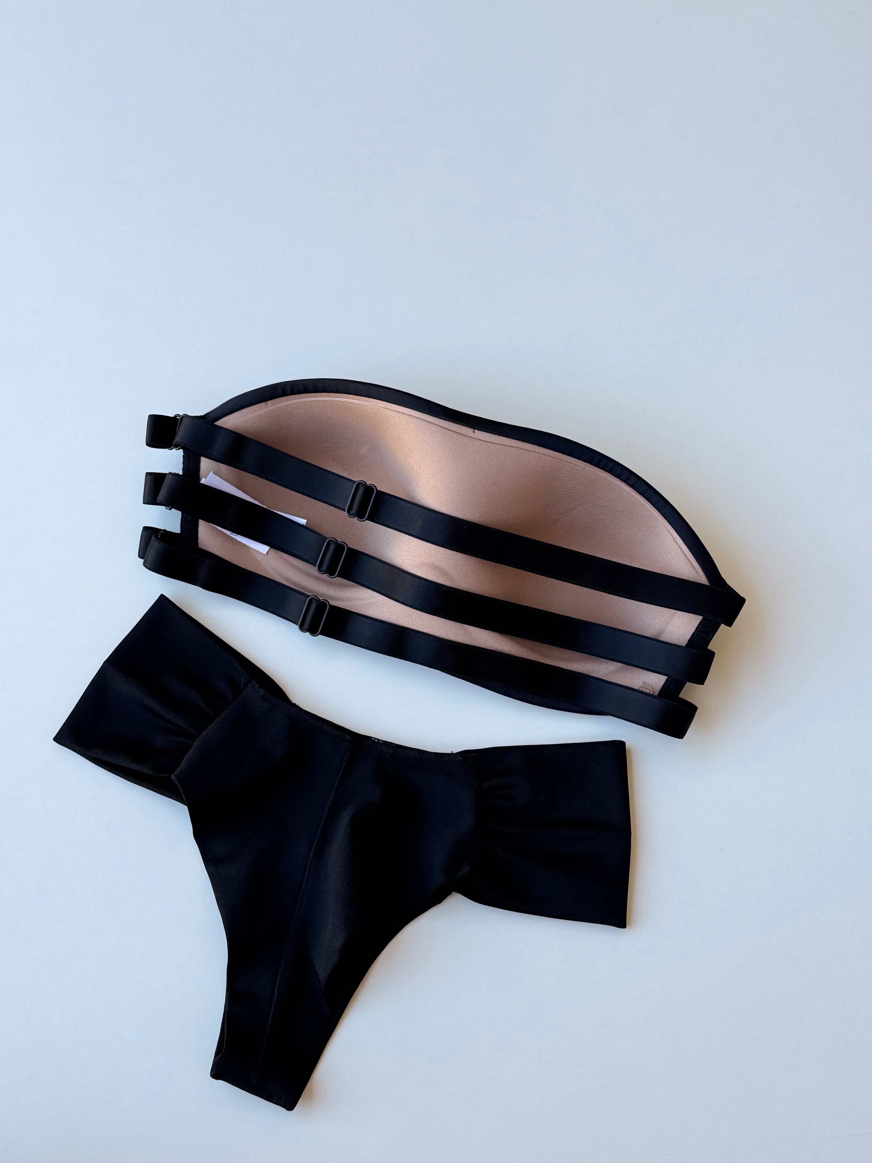 LINGERIE COMFORT NERO - 2 PEZZI