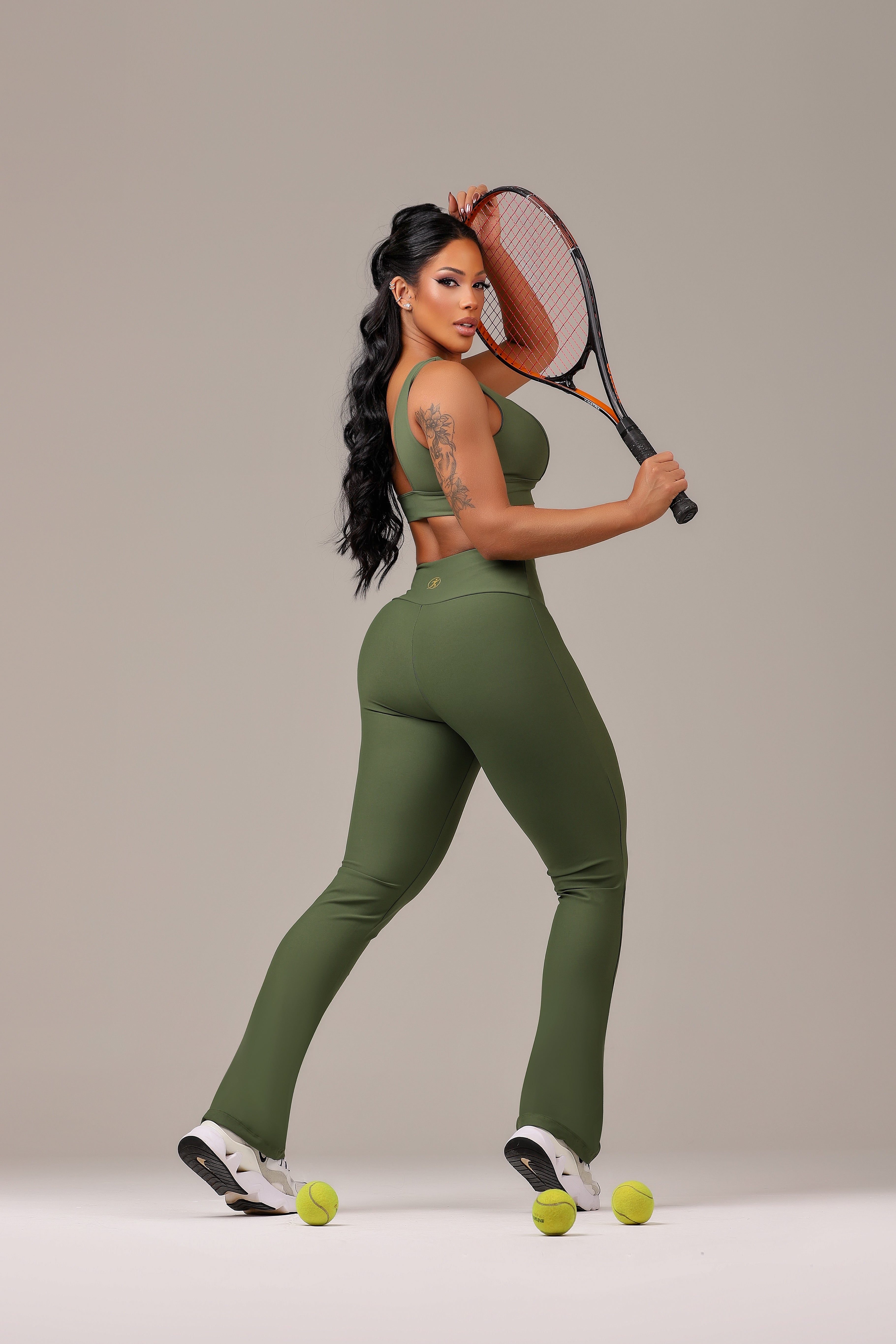 SET LEGGINGS FLARE ELO VERDE