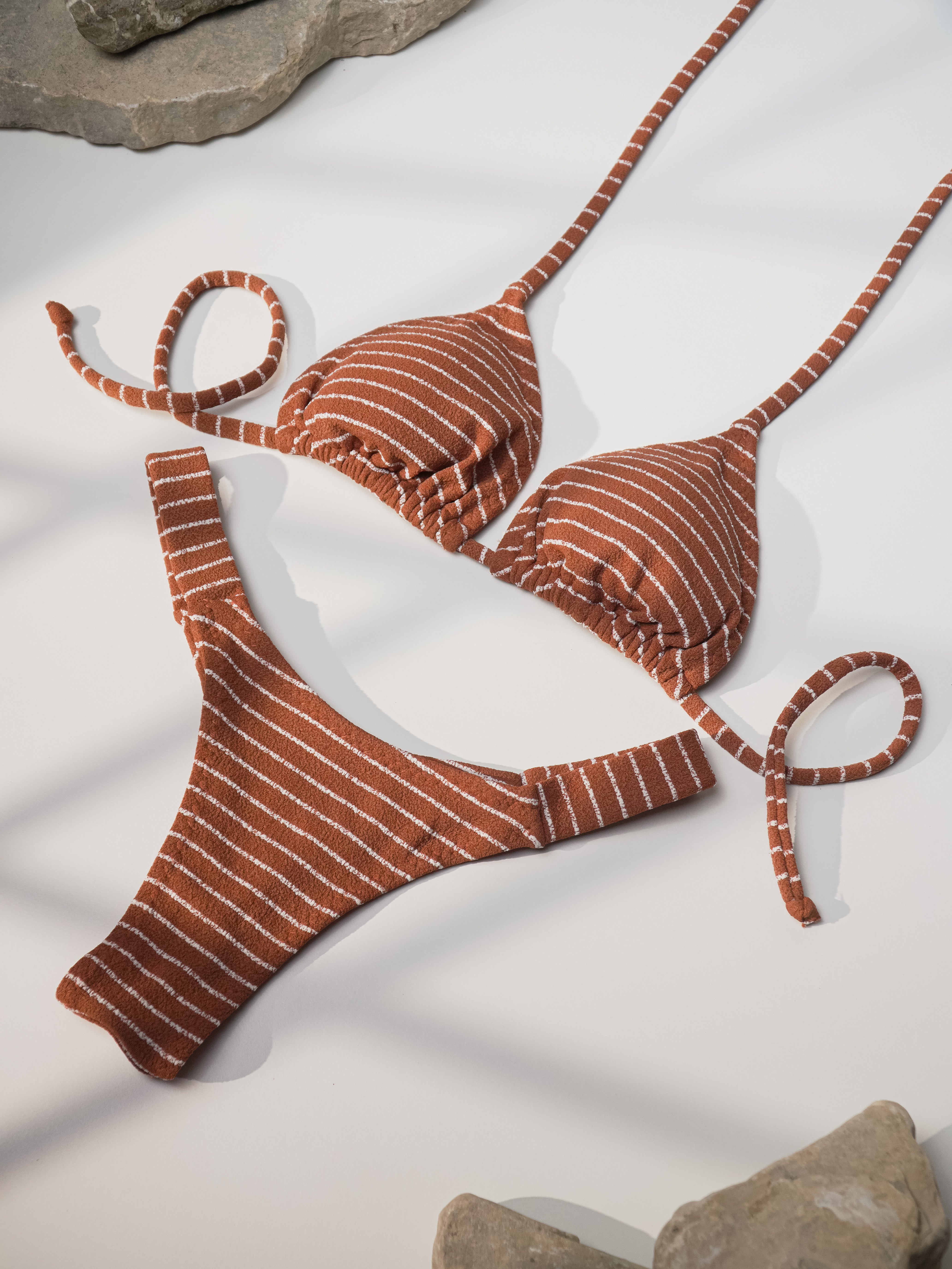BIKINI POSITANO MARRONE BIANCO