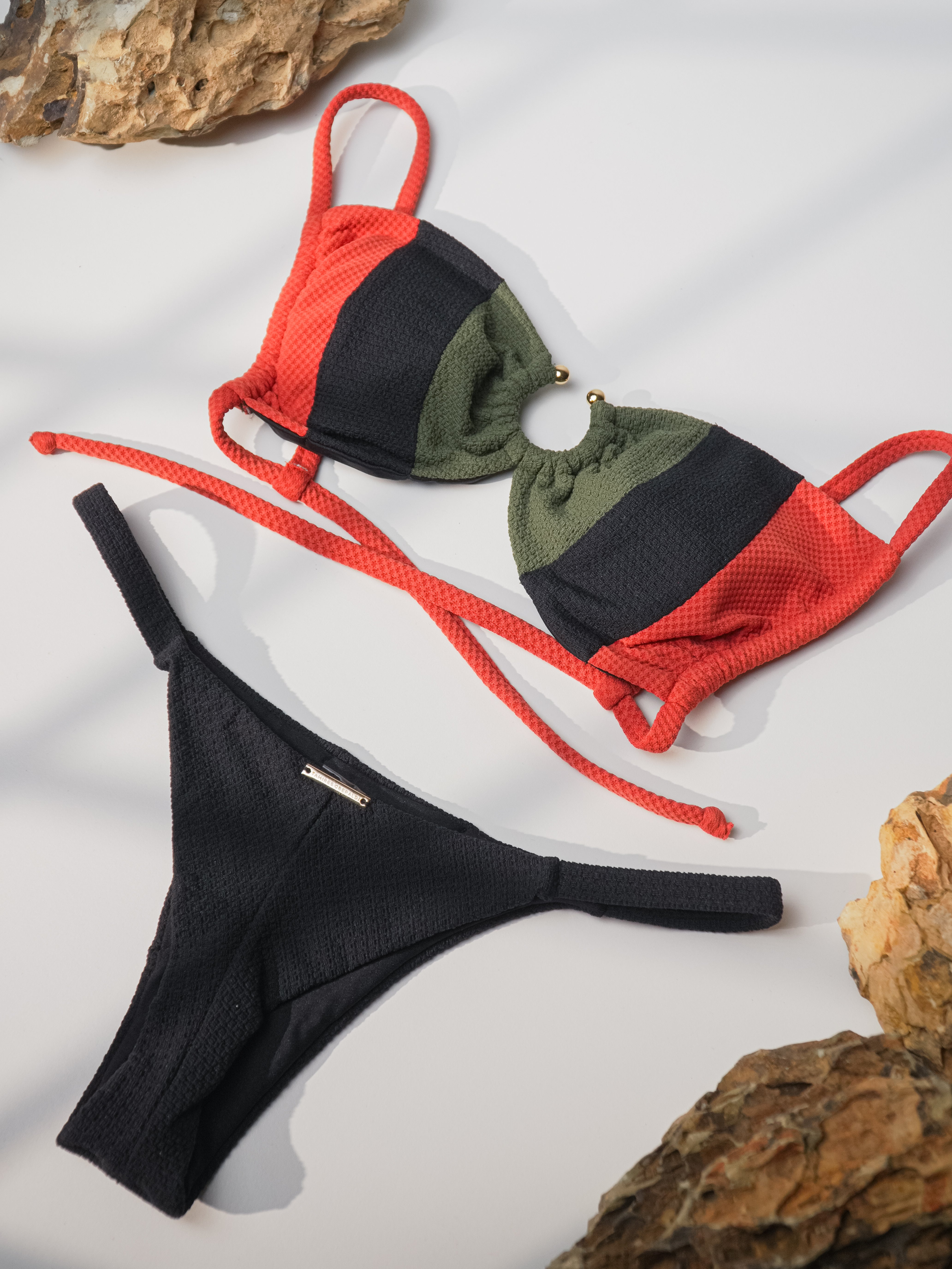 BIKINI ANDRA NERO-VERDE-ARANCIONE