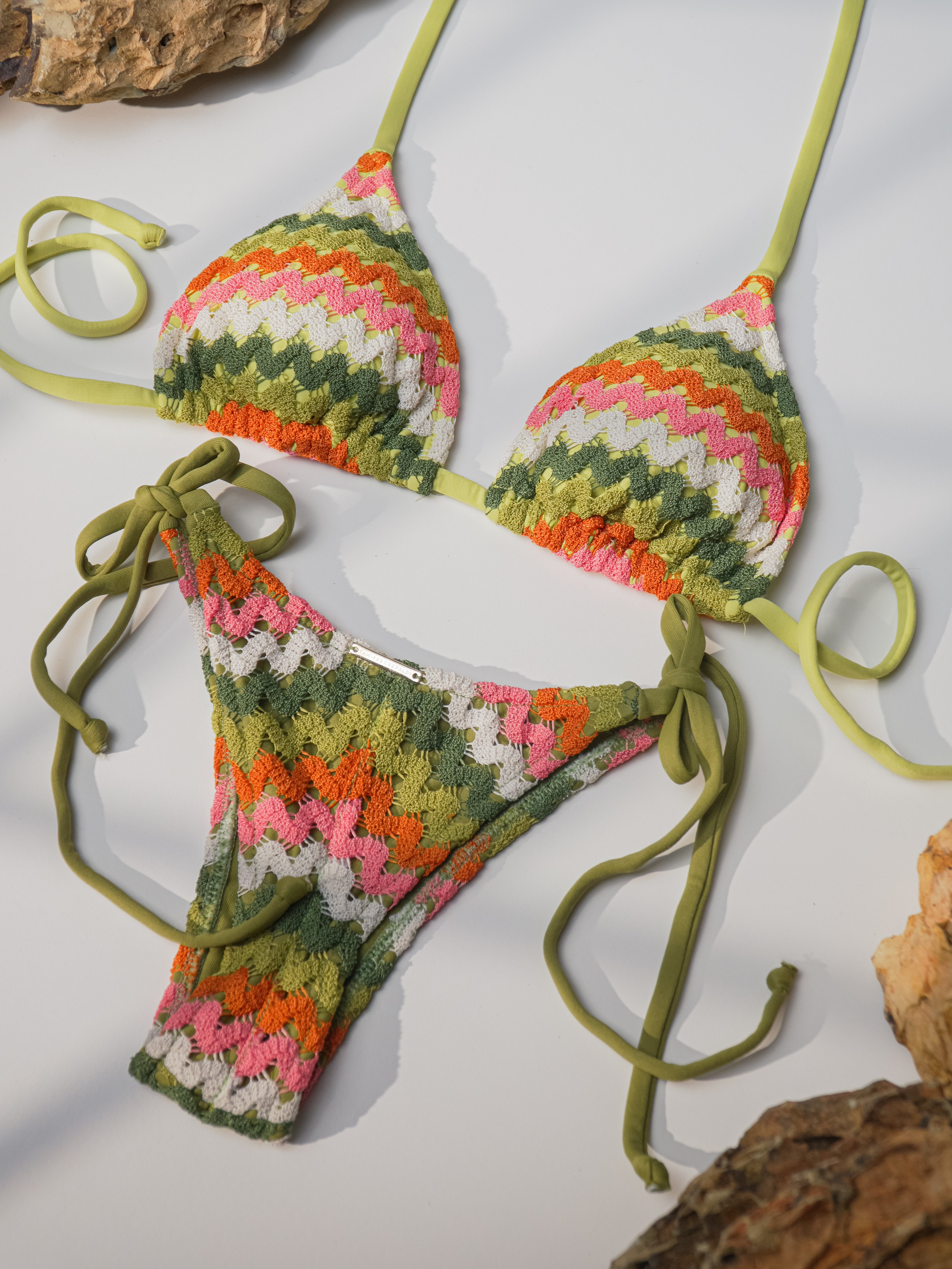 BIKINI TULUM VERDE-ROSA-ARANCIONE
