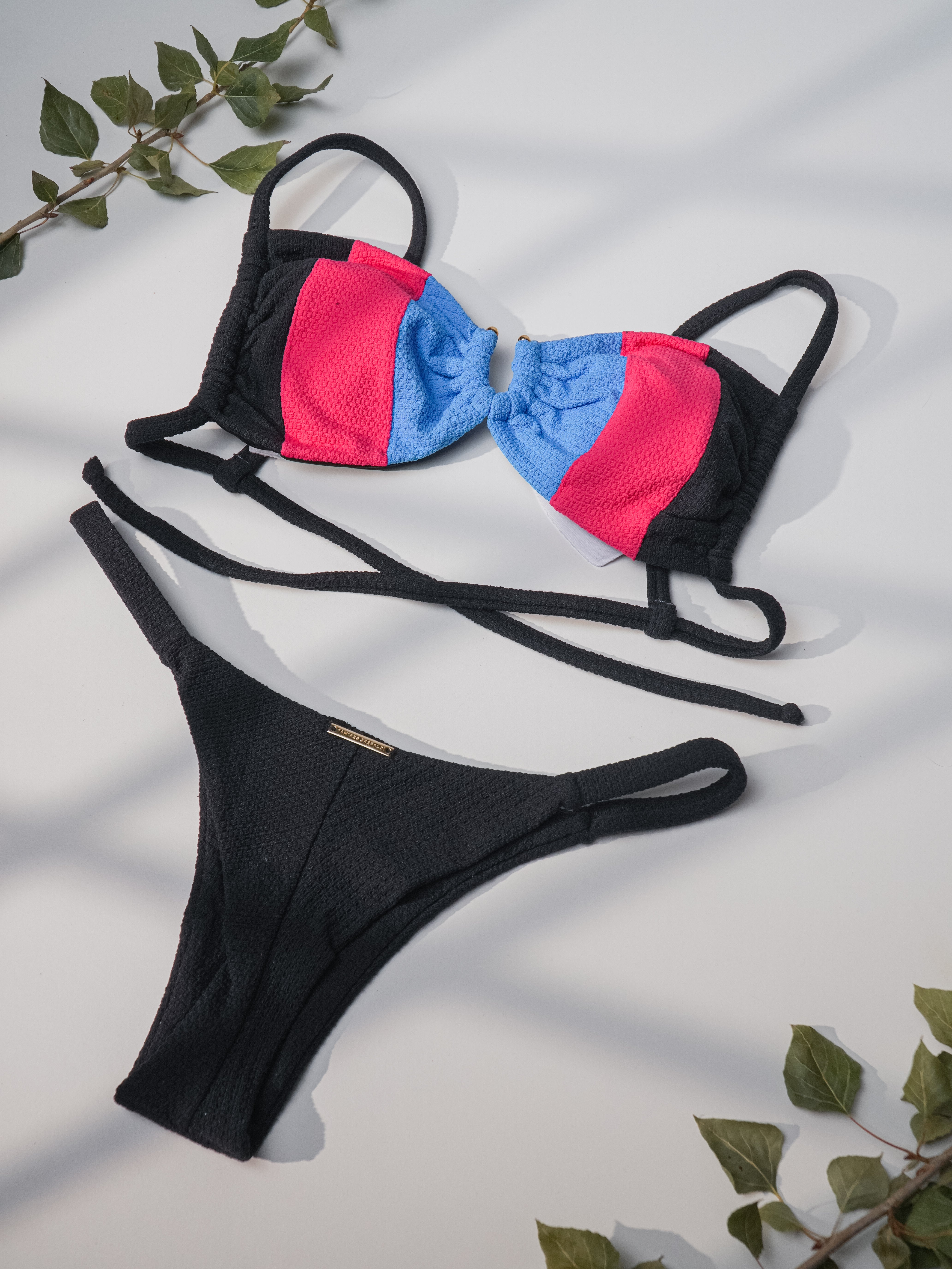 BIKINI ANDRA NERO-ROSA-BLU
