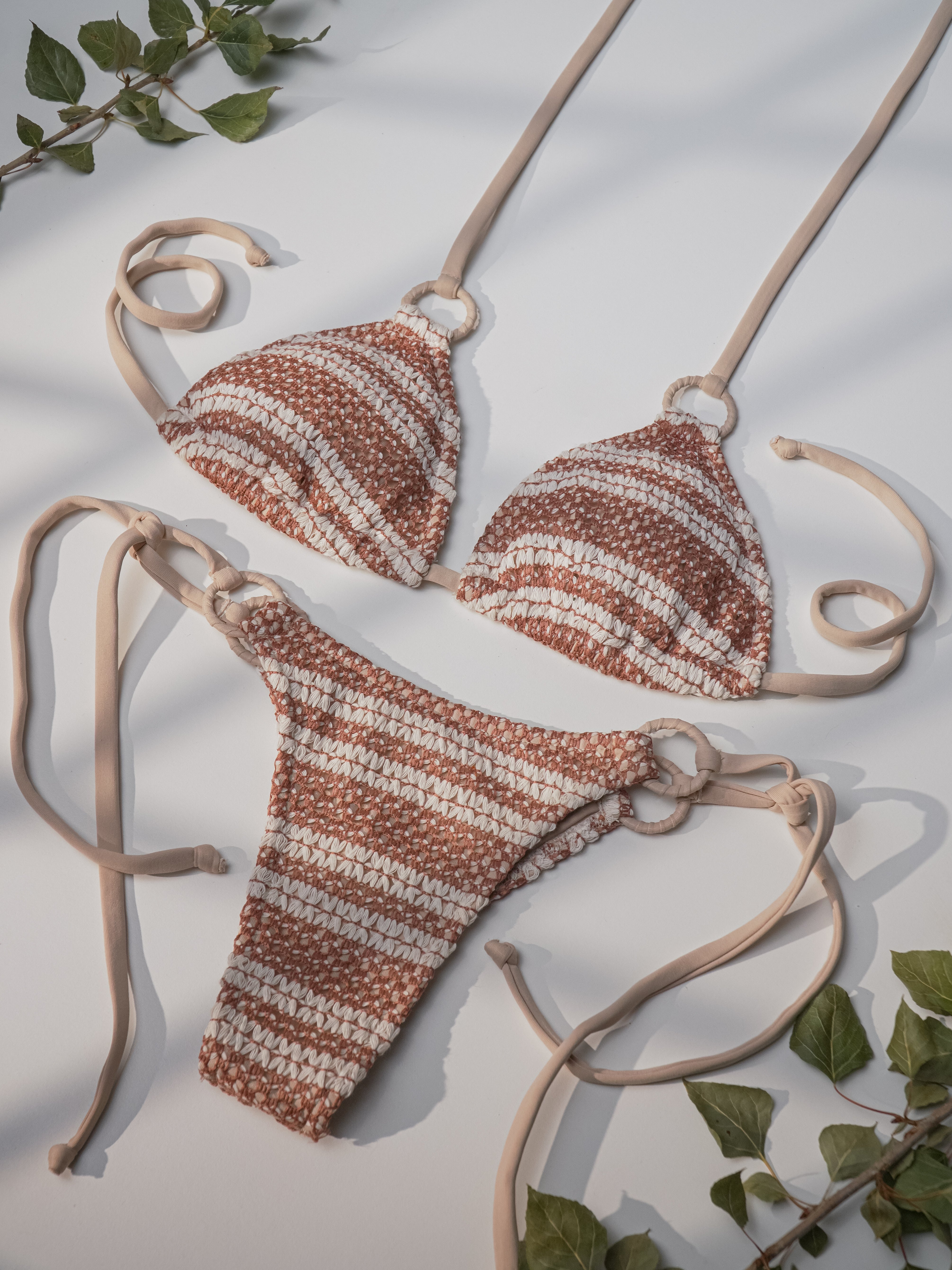 BIKINI OLIVIA BEIGE-BIANCO