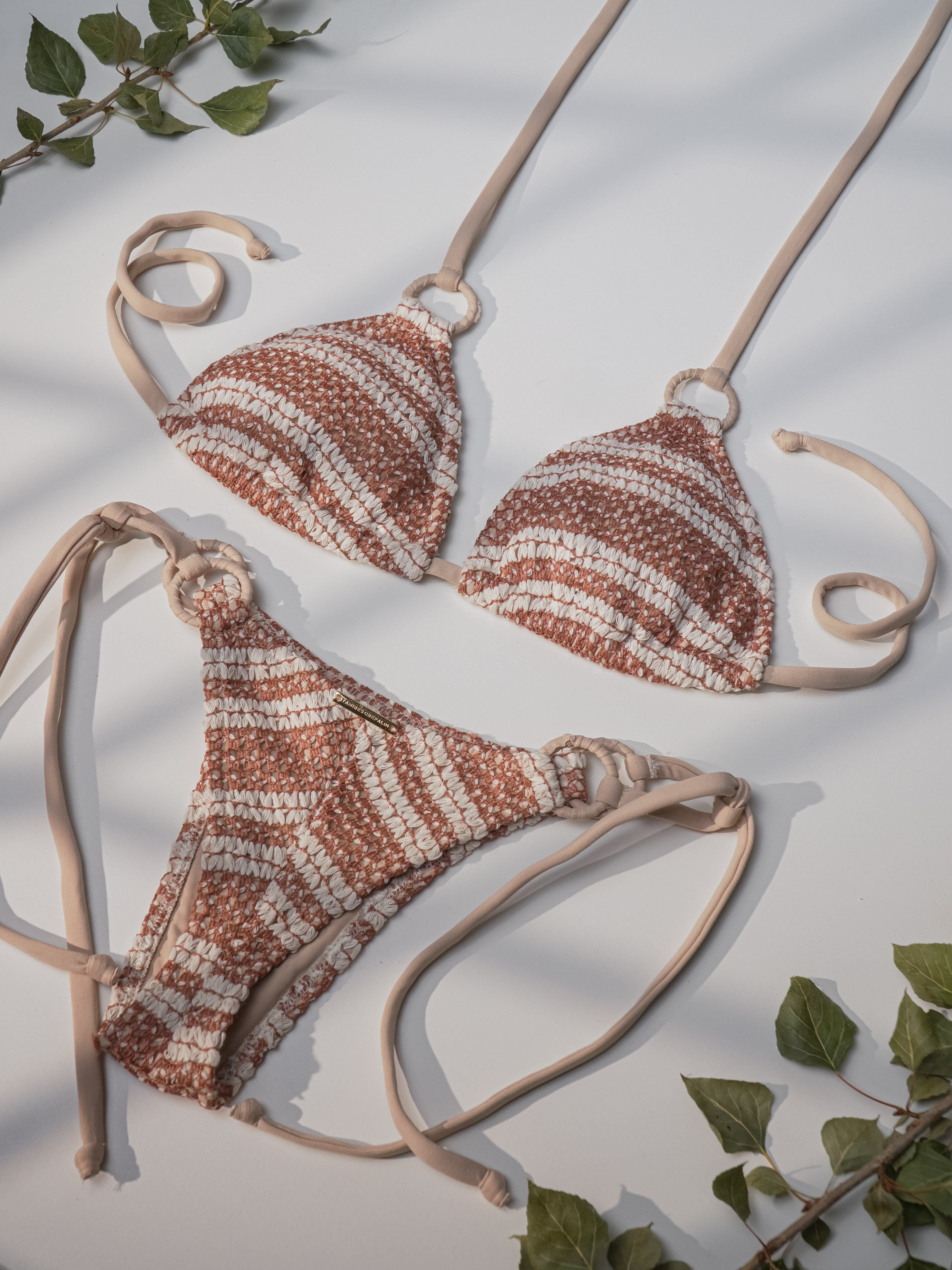 BIKINI OLIVIA BEIGE-BIANCO