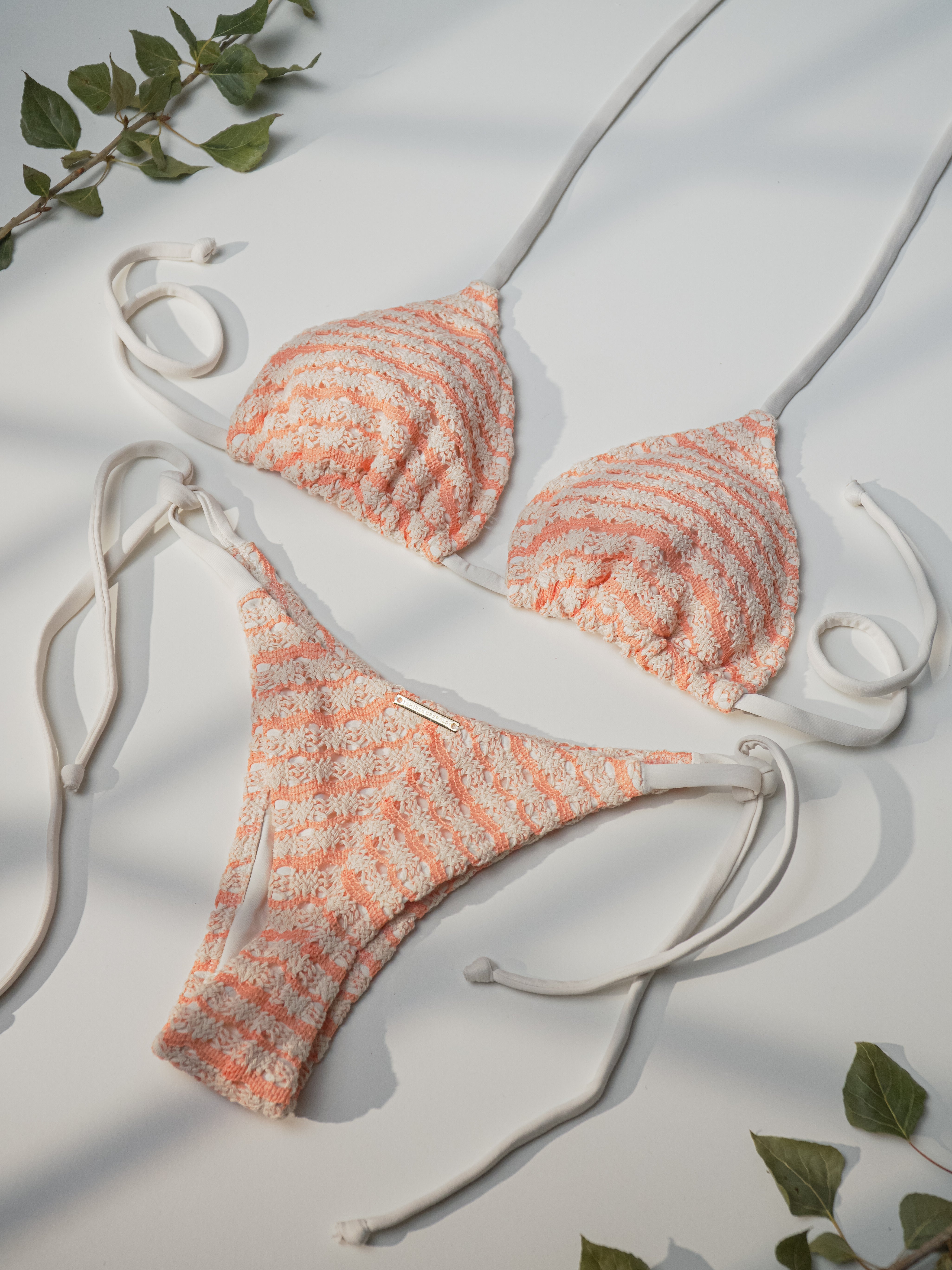 BIKINI TULUM ARANCIONE-OFF WHITE